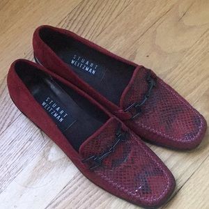 Stuart Weizman EUC Red Loafers Sz 7.5